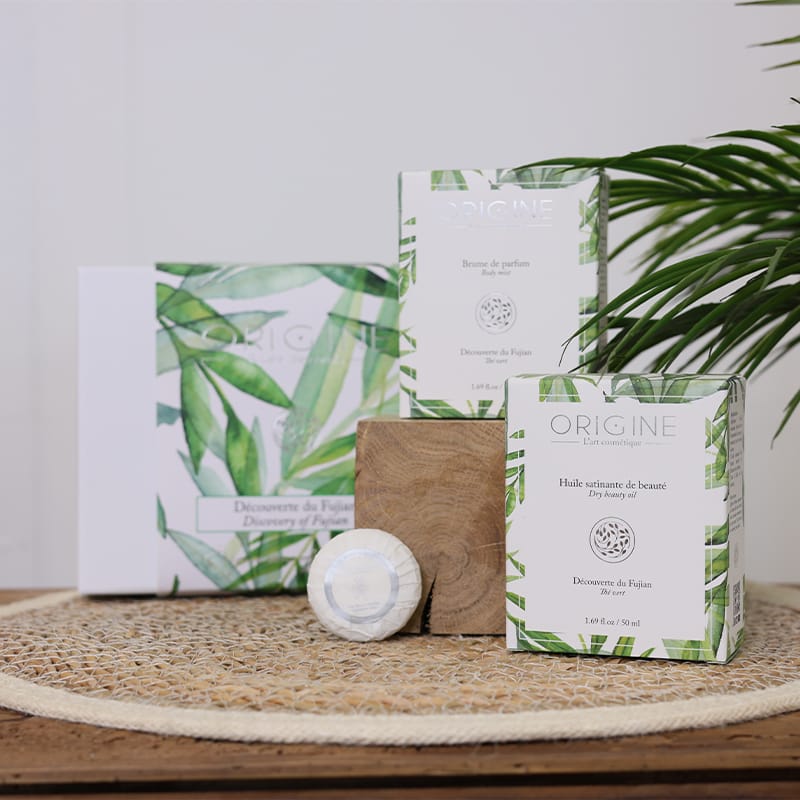 Coffret - Découverte du Fujian - Huile Satinante de beauté et Brume de parfum - Origine Cosmétiques Belgique Luxembourg