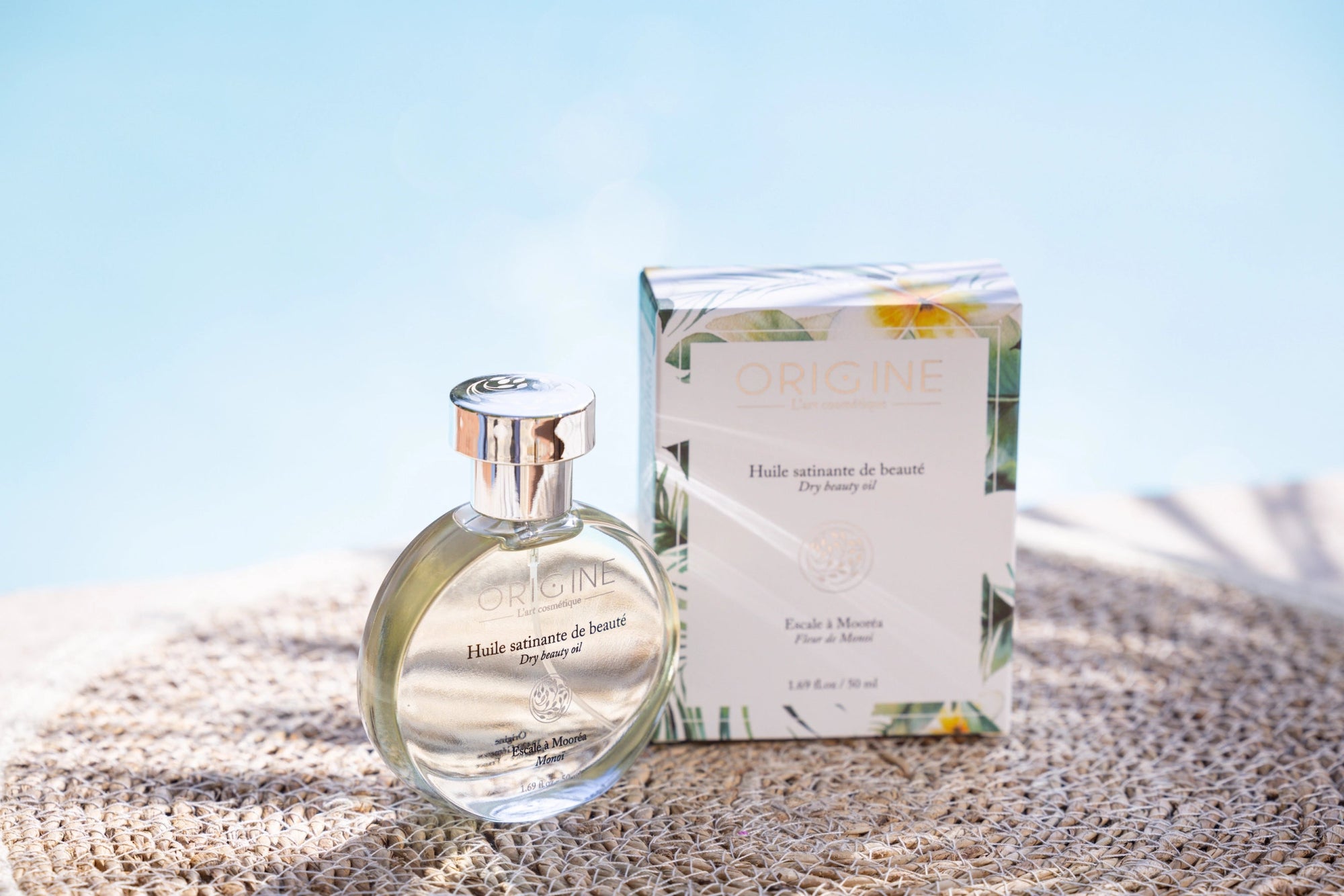Huile satinante de beauté au Monoï de Tahiti - Origine Cosmétiques Belgique Luxembourg