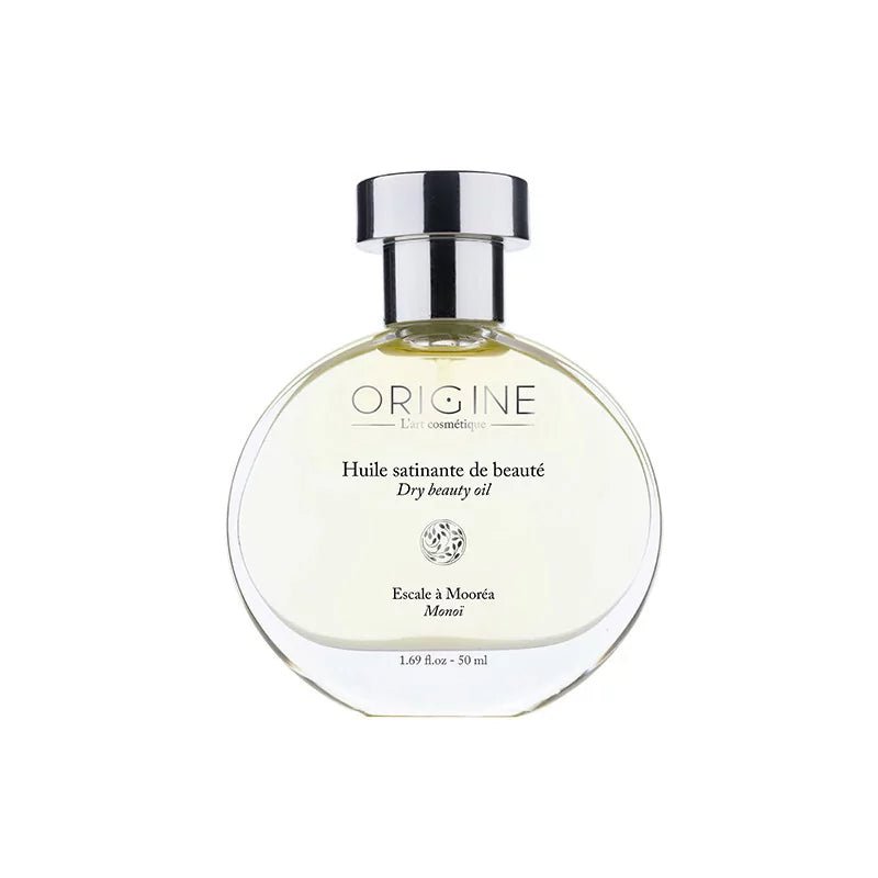 Huile satinante de beauté au Monoï de Tahiti - Origine Cosmétiques BeLux