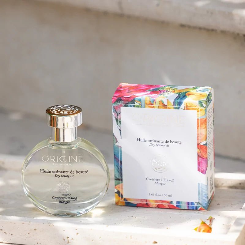 Huile satinante de beauté aux extraits de Mangue - Origine Cosmétiques BeLux